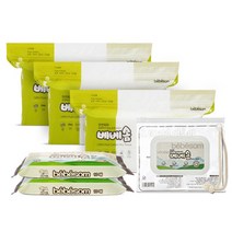 베베솜 표백 건티슈 순면 100 신생아 아기물티슈 리필형 set4, set-4