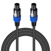 Poyiccot Speakon 암 - 커넥터 케이블 스피커 케이블용 연장 18AWG 2극 스피콘 커플러 케이블 16mm² 코퍼 와이어 오디오 코드 앰프 스피커용 19.8c, Speakon male to male cable 6ft