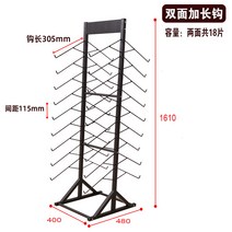 사각형 타일 진열대 대형 스탠드 전시대 견본 철 디스플레이 랙 대용량 바닥 나뭇결 스커트 스케이트 보드 라인 플로어 스탠딩 벽 샘플, 4. 양면후크(후크길이 305mm) 18개, 없음