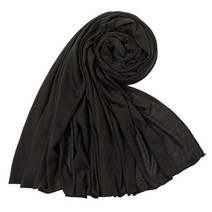 무슬림용품 히잡 180CM 코튼 Khimar 무슬림 Headwraps 여성용 긴 스트레치 저지 Hijab Femme Musulman 스카