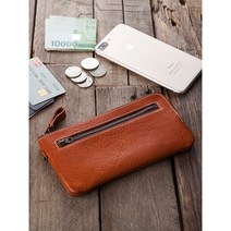 3516 코너월렛 ver.3 가죽 지퍼 지갑/파우치/아이폰 갤럭시 등 스마트폰 수납가능/이태리 베지터블 레더/개인 영문이니셜 각인 가능