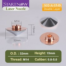 용접노즐 Startnow OEM 섬유 절단 노즐 레이저 Raytools 용접 커터 헤드 홀더 D32mm 크롬 도금, 02 S32-A-15-D_03 1.2