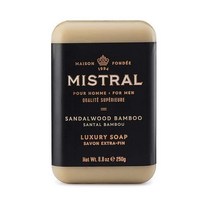 Mistral Bar Soap Organic Sandalwood Bamboo Large, Sandalwood_8.8 Ounce (Pack of