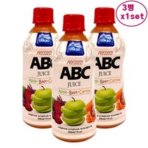 ABC주스 ABC쥬스 ABC즙 사과 비트 NFC착즙 100% 황금비율 라이코펜 안토시아닌 테아닌 식이요법 식사대용 복부 뱃살 에비씨주스 효능 먹는법, 1세트, 3병