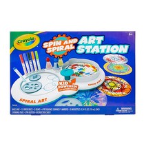 Crayola 스핀 앤 스파이럴 아트 스테이션 어린이 놀이 용품 남여공용 만 6~9세 사용