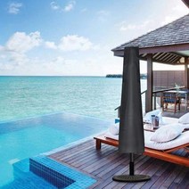 카페 대형 (파라솔 덮개 파우치) 캠핑 야외용커버 보관 가방 케이스 하프파라솔 베란다, 파라솔커버 블랙