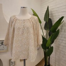 이랜드 [파파야][NC 백화점] 파파야 잔꽃 지지미 블라우스 PNMRBL030B_엔씨서면점