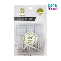 SGS 덴티코디 일회용 치실 손잡이 치실 Y형 어금니 치실 36개입(얇은굵기), 1개, 36개입