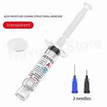 견고한 휴대폰 본딩용 5CC 검정색 투명 수분 경화 구조용 접착제 좁은 가장자리 스크린 브래킷 30 분, 02 Transparent