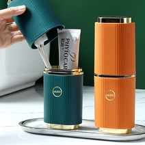CKLIVING 휴대용 칫솔 케이스 거치대 치약 면도기 통 꽂이 걸이 양치컵 보관함 보관통 욕실소품, 오렌지,핑크, 1개