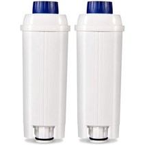 드롱기 DELONGHI DLSC002 용 커피 기계 필터 2 팩 ECAM Esam BCO EC 활성탄 연화제 포함, 01 WHITE