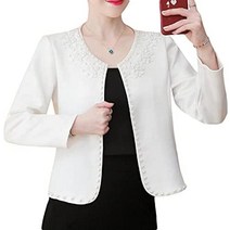 타이텡 여성 가디건 아우터 긴팔 짧은 기장 무색 볼레로 스타일 포멀 파티 웨딩 프리티 탑 엘레강트 대형