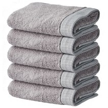 소프트터치 호텔수건 170g 뱀부얀 40 x 80 cm, 연그레이, 5개