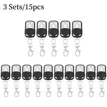 433MHz 복사 원격 제어 무선 자동 복제 고정 코드 범용 스마트 키 차고 도어 게이트 오프너 리모컨, 3 Sets