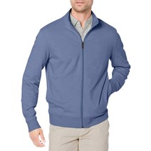 [Amazon Essentials] 스웨트 셔츠 Zip Up Lightweight Mock Neck 프렌치 테리 남성 인디고 L