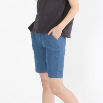 여자 여름 싱글 카고 포켓 밴딩 청반바지 캐주얼 여자여름바지 여친룩 데님