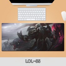 게이밍 장패드 롤 LOL 디자인 마우스 패드 79종 시리즈 리그 오브 레전드 장패드 3-4mm 두께, LOL-55, 800*300*4mm