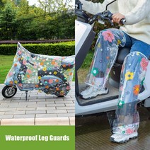 바이크커버 만화 투명 오토바이 방수 커버 + 다리 보호 자전거 먼지 180/220cm 야외 스쿠터 레인, 01 A_01 180x120cm