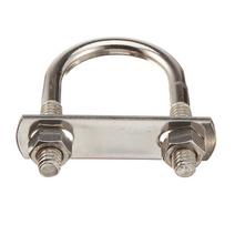 유볼트 u볼트 클램프 브라켓 파이프 스텐 사각 와샤 롱, 스텐 U볼트&사각 와셔 세트, 3/8x50A