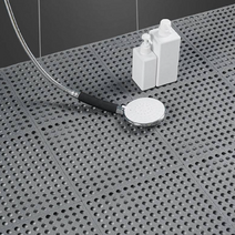 건식화장실 매트 건식욕실매트 물빠짐 다용도 다용도실 베란다 화장실용 욕실용 깔개 깔판, 그레이, 1개