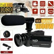캠코더 1080p hd 16x 줌 전문 핸드헬드 사진 dv 마이크 youtube용 녹화