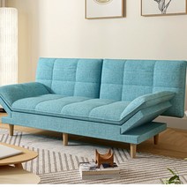 가리모쿠접이식 소파 패브릭 아트 거실 가구 난간 없음 소형 아파트 가정용, 01 Blue