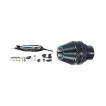 Dremel 4300-5/40 LED 조명 장착 로터리 공구 부착물 5p 액세서리 40p 키리스 척 4486개 1/32인치 0.8mm 1/8인치 3.2mm 샹크 액세서리에 이상적임, 4300-5/40 Dremel, Tool Kit + Keyless Chuck