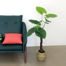[(주)조아트] 인조나무 조화 화분 인테리어 라인 알로카시아 110cm