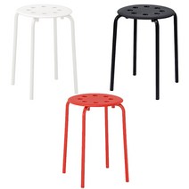 에이스샵_이케아 스툴 원형의자 원형스툴 철제의자 철제스툴 보조의자 스툴의자, 화이트