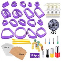 폴리머클레이귀걸이 만들기129pcs diy세트 폴리머클레이도구, 폴리머클레이 귀걸이 만들기129pcs