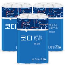 코디 블루 3겹 데코 화장지 27m 30롤 3팩, 상세페이지 참조
