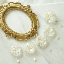 [6개]5mm 관통형 자개 팬던트 5종 예쁜 비즈 공예 취미 만들기 부자재 DIY 재료, 별