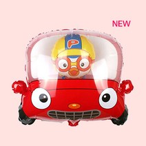 [예쁨주의지호] 국산 캐릭터풍선 모음 (점보사이즈) / 뽀로로/루피/크롱/타요/아기상어/핑크퐁/시크릿쥬쥬/신비아파트/피카츄/티니핑, 캐릭터 점보사이즈_이중 뽀로로 자동차