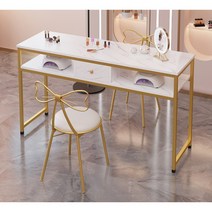 네일아트 테이블 매니큐어 작업대 시술대 네일숍 인테리어 가구, [서랍이 있는 모델] 140cm 화이트