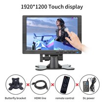 소형 휴대용 포터블 모니터 BNC AV VGA HDMI USB 포트 PS4 초소형모니터, 협력사, 10.1 1920x1200 터치