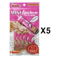 더캣츠 미니 베로베로 5p X5 / 새우 고양이 츄르, 간식 맛, 1개
