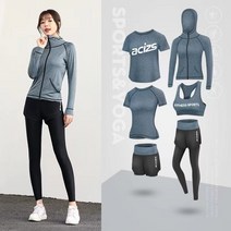 여성 요가복 6피스 데일리 러닝복 트레이닝복 등산복 필라테스상의
