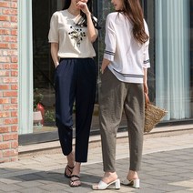 크로벨디 더핏팅 린넨 슬랙스 팬츠