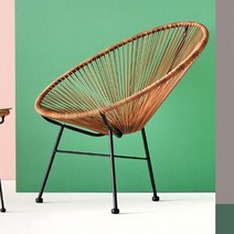 뉴코드체어 야외의자 라탄 안락의자 라탄체어 아카폴코 비치의자 테라스, 커피, 고정, 1+1