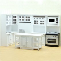 미니어쳐가구/T5425 아이랜드 주방가구 세트/White