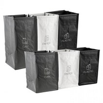 굿템 분리수거용 분리 3단 수거함 3단 분리수거 수거함 휴지통 청소용품, For▶대형★º