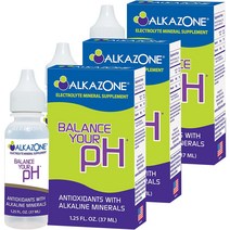 Alkazone Alkaline pH Booster Drops 알카라인 pH 부스터 드롭스 1.25floz 3개
