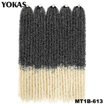 인디언헹어 Butterfly Locs 헤어 익스텐션 합성 곱슬 브레이드 스트랜드 아프리카 여성용 소프트 컬 여성 요카, [01] 24 inches, [12] 12 개/몫, [04] M1B-613