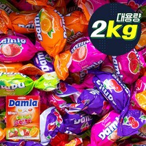 유팡)미니 담라 어소티드 소프트캔디 2kg 대용량 사탕 쿠키, 1X7D_미니 담라 어소티드 소프트캔디 2kg