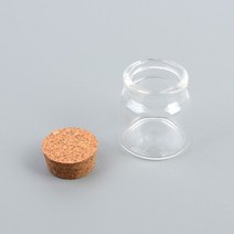 다용도 유리병 원형 코르크마개 미니유리병 액세서리보관 수납유리병, 1, 37x80mm