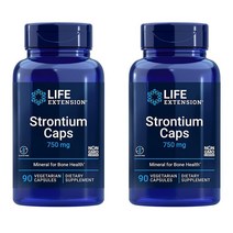 Life Extension 라이프익스텐션 스트론튬 Strontium Caps 750mg 90정 X2