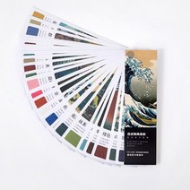 무드 컬러 가이드 팬톤 스와치 카드 인덱스 스티커 데코 플래너 일기 DIY 스크랩북 재료 스티커40 장/팩, 13 Japanese pantone