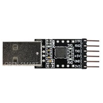 모듈avrisp 컴퓨터부품 오픈-스마트 CP2102 USB-TTL 직렬 어댑터 모듈 USB-UART 변환기 디버거 프로그래머, 한개옵션0