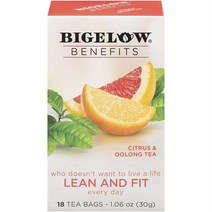 빅엘로우 베네핏 시트러스 & 우롱 티 린 앤 핏 18개입 글루텐 프리, 30g, 1개