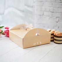중앙패키지 리본 파이 상자 10개 - 대(받침포함) 205x205x65